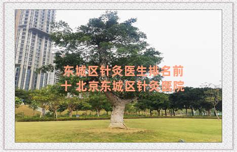 东城区针灸医生排名前十 北京东城区针灸医院